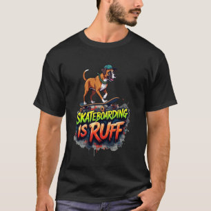 Camiseta Presente Divertido de Skate para Donos de Cachorro