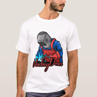 Camiseta Presente Divertido de Soldador Empilhando Moedas d