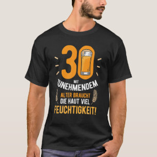 Camiseta Presente Divertido Homem 30 Anos Aniversário Cerve