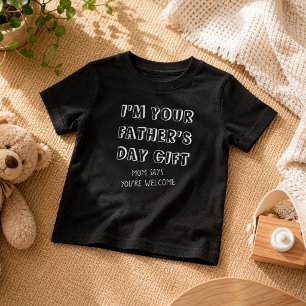 Camiseta Presente divertido no 1º Dia de os pais de Crian