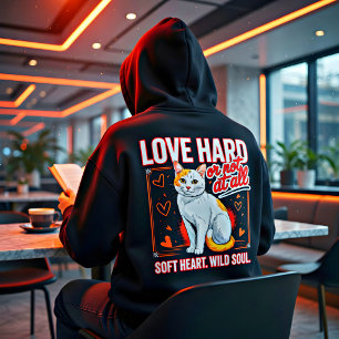 Camiseta Presente Divertido para Amantes de Gatos - Coração