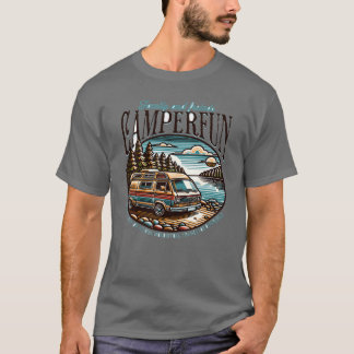 Camiseta presente divertido para camping