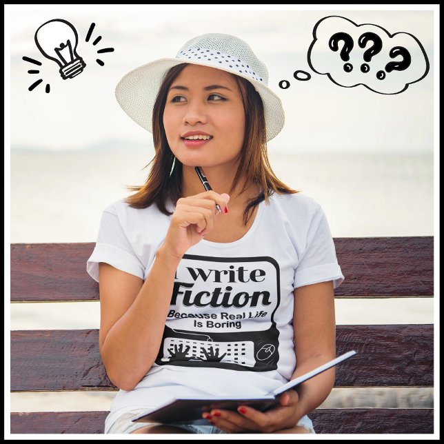 Camiseta Presente Divertido Para Escritores De Ficção, Auto (Fun Gift For Writers! Get the muse warmed up and the creative fluids flowing!)