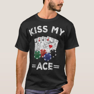 Camiseta Presente Divertido para Jogador de Poker Beije Meu