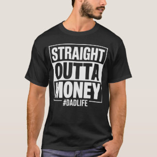 Camiseta Presente Divertido para Pai Sem Dinheiro