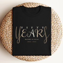 Camiseta Presente do 50º aniversário Dourado do Casamento N