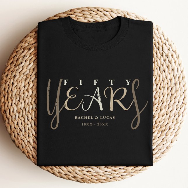 Camiseta Presente do 50º aniversário Dourado do Casamento N (Criador carregado)