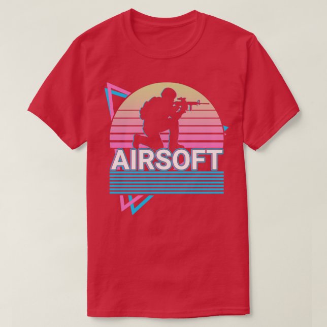 Camiseta Presente do Airsoft Retro (Frente do Design)