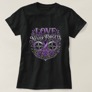 Camiseta Presente do Alzheimer Infinito Amor Nunca Esquece
