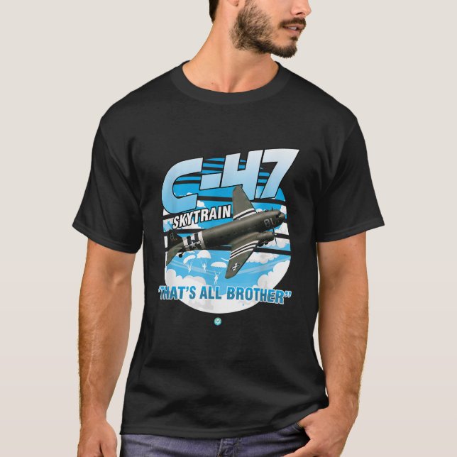 Camiseta Presente do avião de transporte WII Skytrain C47 (Frente)