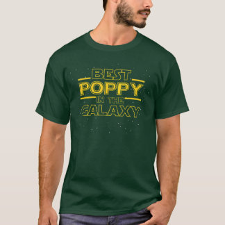 Camiseta Presente do Avô Poppy Melhor Poppy inhe Galay meni