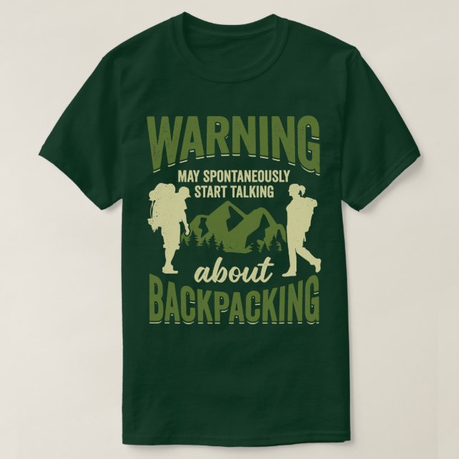 Camiseta Presente do Backpacker de Viagem de Viagem de Emba (Frente do Design)