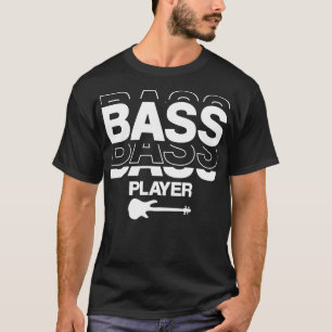 Camiseta Presente do Bass Player Tipografia Moderna Minimal