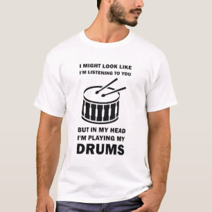 Camiseta Presente do baterista - Batendo, Tocando Tambores