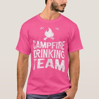 Camiseta Presente do Bebendo de Campfire Team Funny Camping