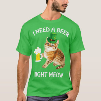 Camiseta Presente do Bebendo de Gato de Cerveja Irlandês