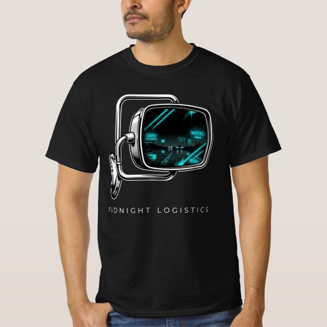 Camiseta Presente do Caminhoneiro da Logística da Meia-Noit (Frente)