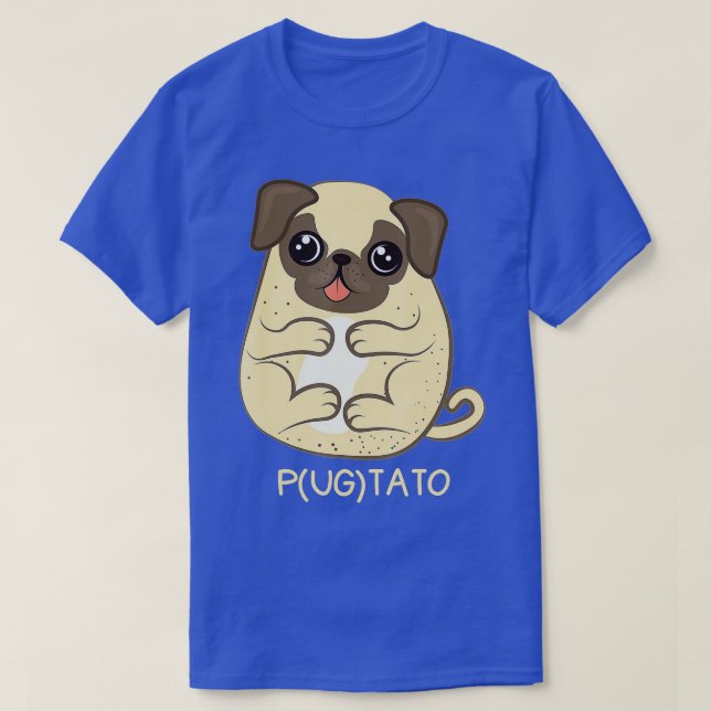 Camiseta Presente do cão de batateira Pugtato Potato (Frente do Design)