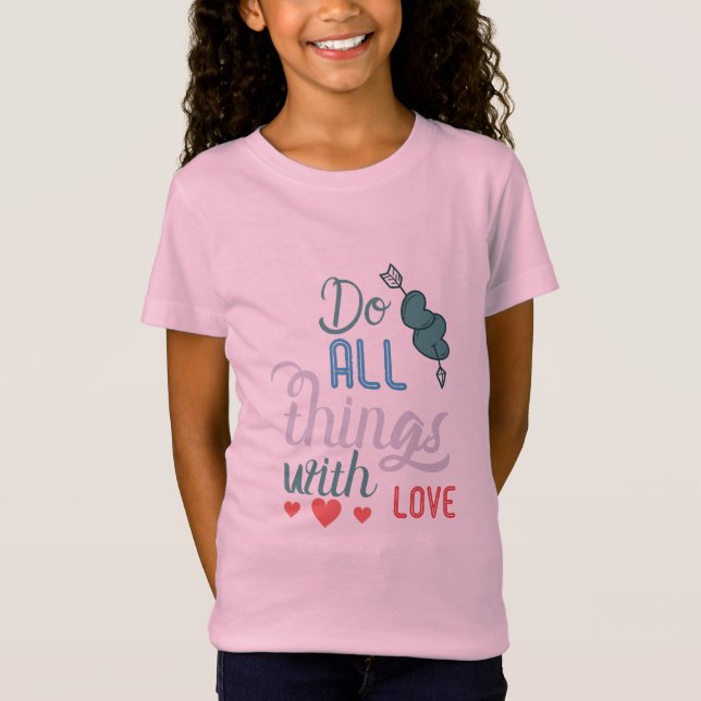 Camiseta Presente do casal Faça Tudo Com Amor (Frente)