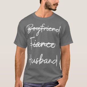 Camiseta Presente do Casamento Fiance Casado com o Presente