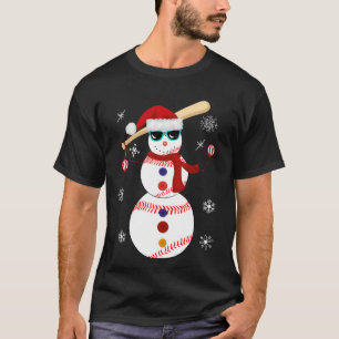 Camiseta Presente do chapéu do papai noel do boneco de nev