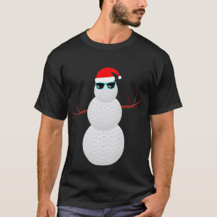 Camiseta Presente do chapéu do papai noel do boneco de nev