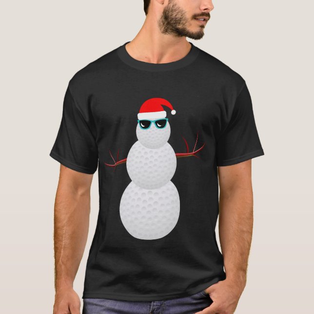 Camiseta Presente do chapéu do papai noel do boneco de neve (Frente)