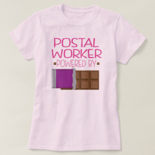 Camiseta Presente do chocolate do trabalhador postal para