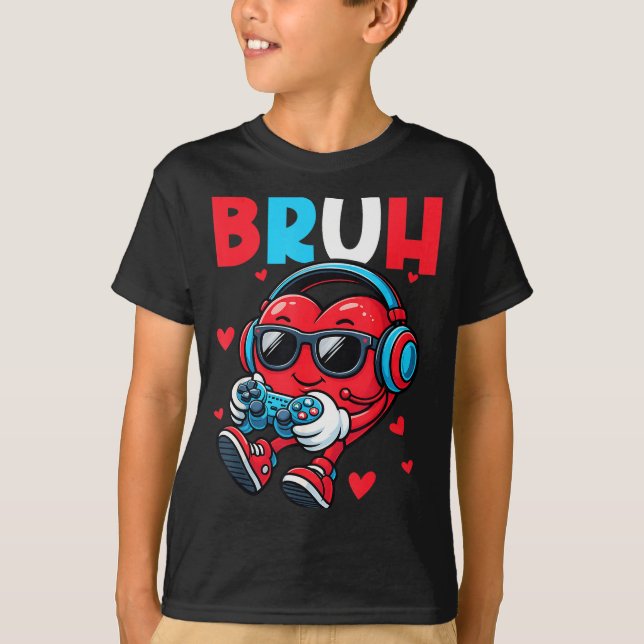 Camiseta Presente do Controlador de Vídeo Game do Coração d (Frente)