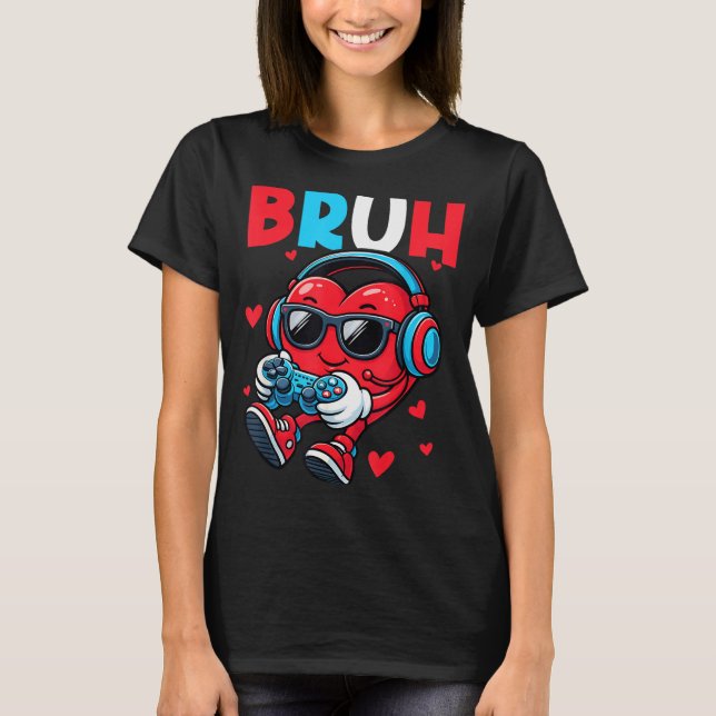 Camiseta Presente do Controlador de Vídeo Game do Coração d (Frente)