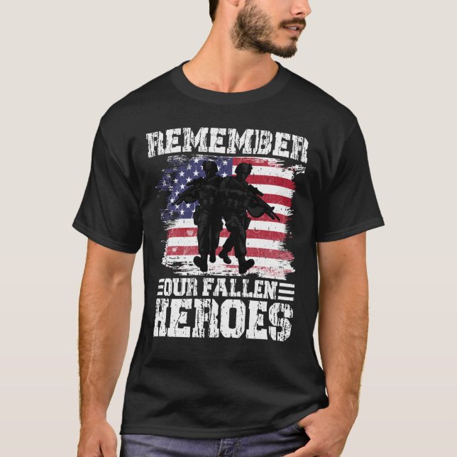 Camiseta Presente do Dia da Memória Retrô Lembrando Nossos  (Frente)