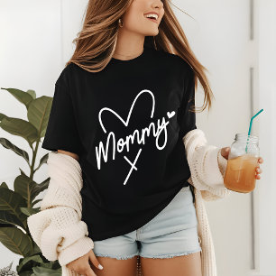 Camiseta Presente do Dia das Mães com Coração e Letra Moder