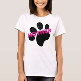 Camiseta Presente do Dia das Mães com Impressão de Pata de 