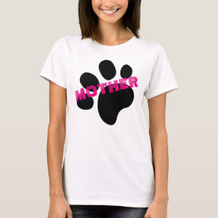Camiseta Presente do Dia das Mães com Impressão de Pata de