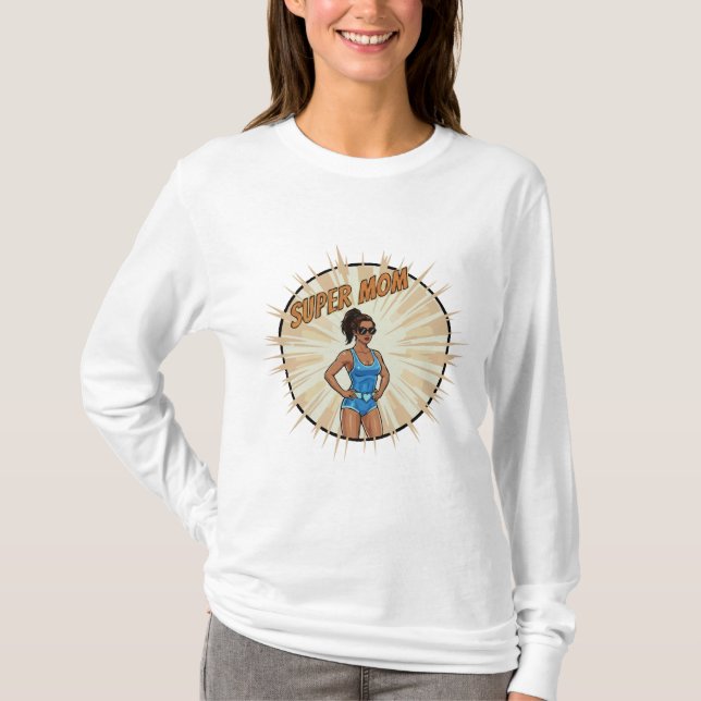 Camiseta Presente do Dia das Mães em estilo de história em  (Frente)