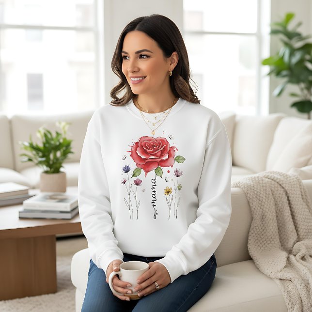 Camiseta Presente do Dia das Mães Flor Boho Rosa Mamãe (Criador carregado)