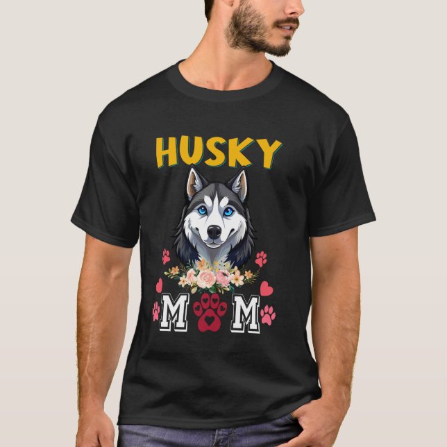 Camiseta Presente do Dia das Mães para Dono que Ama Husky (Frente)