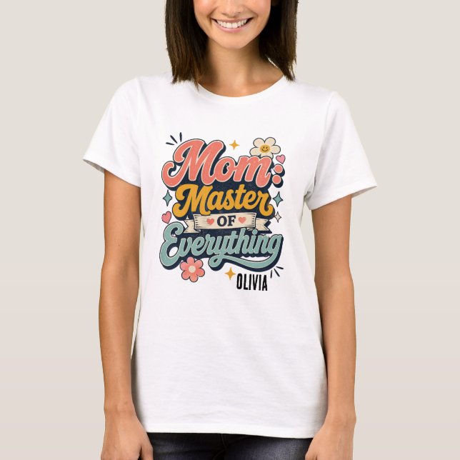 Camiseta Presente do Dia das Mães para mãe personalizada me (Frente)