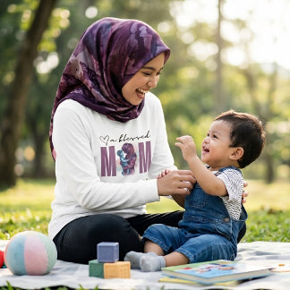 Camiseta Presente do dia das mães: uma MÃE abençoada
