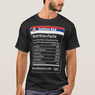 Camiseta Presente do Dia de os pais de Fatos de Nutrição do