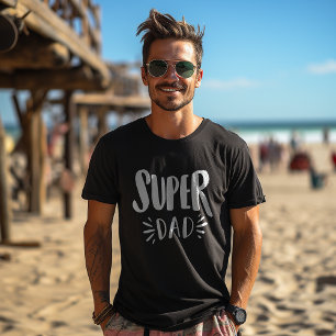 Camiseta Presente do Dia de os pais negro moderno do Super 