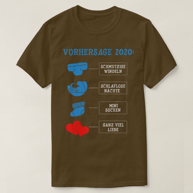 Camiseta Presente do Dia de os pais Werdender Vater 2023 (Frente do Design)