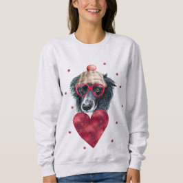 Camiseta Presente do Dia dos Namorados Border Collie Cachor