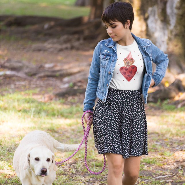Camiseta Presente do Dia dos Namorados Cachorro Labrador Am (Criador carregado)