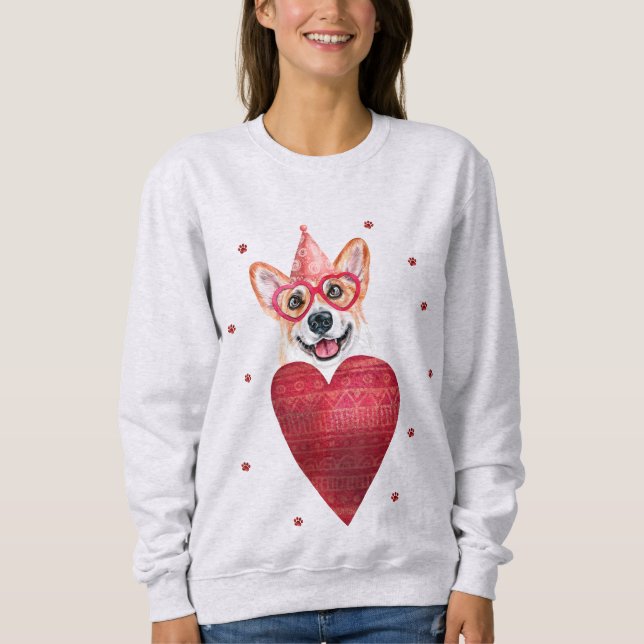 Camiseta Presente do Dia dos Namorados Corgi Cachorro (Frente)