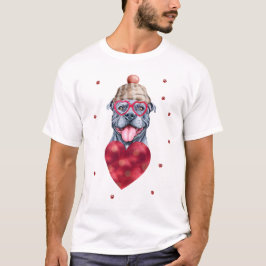 Camiseta Presente do Dia dos Namorados Pitbull Cinza