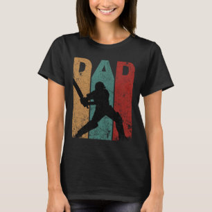 Camiseta Presente do Dia dos Pais de Críquete Vintage Ideia