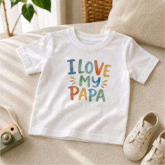 Camiseta Presente do Dia dos Pais em Aquarela para Crianças
