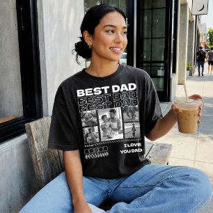 Camiseta Presente do Dia dos Pais Melhor Pai do Mundo Fotos