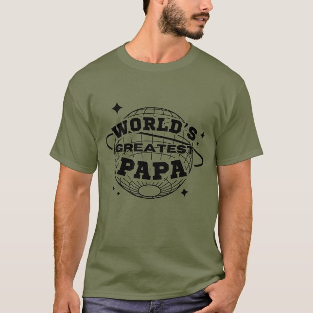 Camiseta Presente do Dia dos Pais Papai Mais Querido do Mun (Frente)